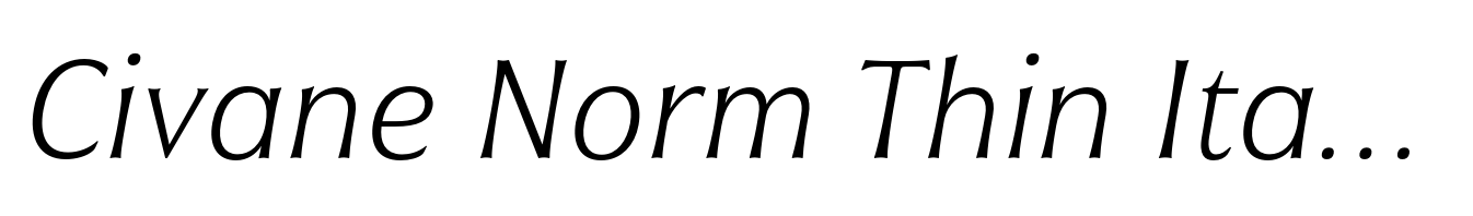 Civane Norm Thin Italic